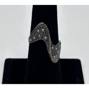 Sterling Silver Ring 925 Han Thai Vintage Odyssey Marcasite Size 7